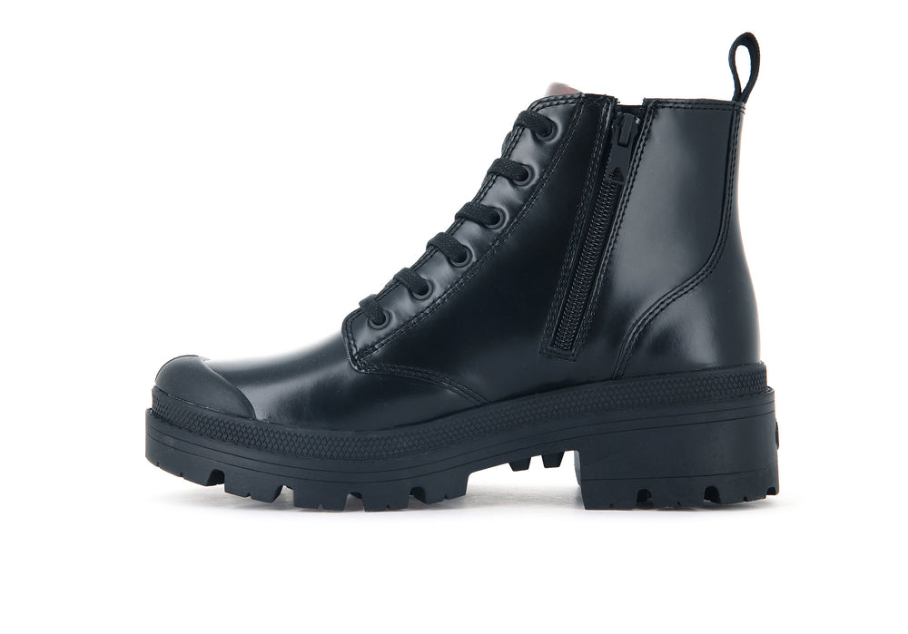 Botas Palladium PALLABASE HI OFF-1 Mujer Negras | Ecuador-90562