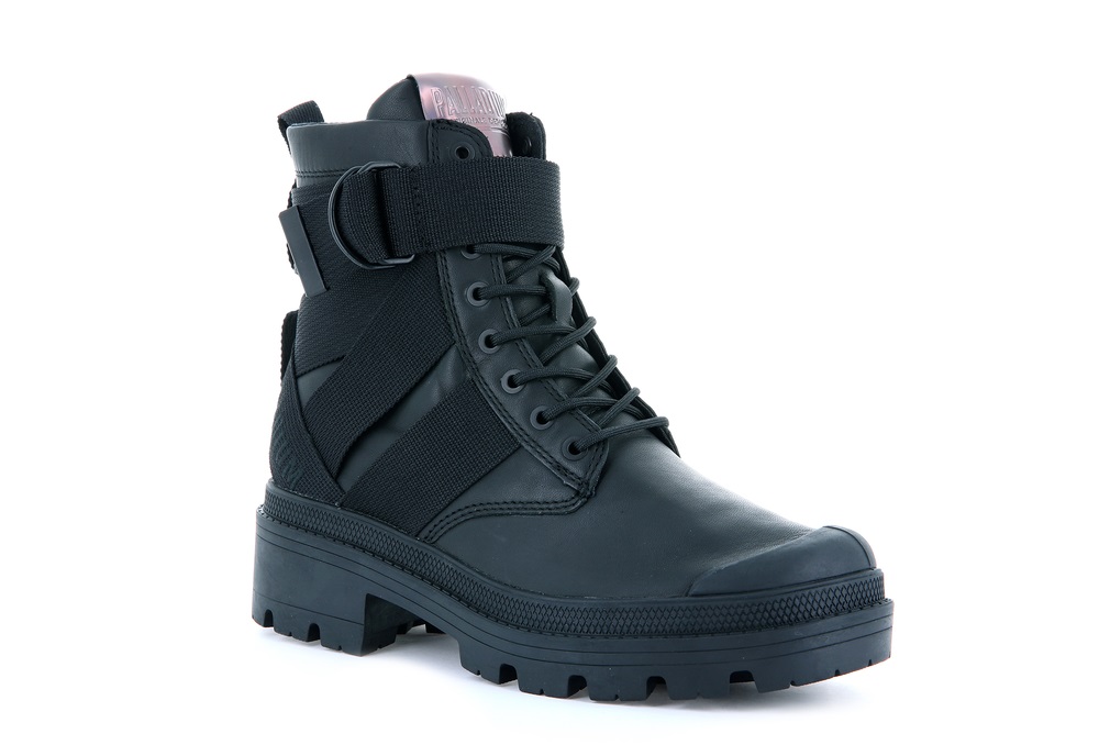 Botas Palladium PALLABASE TACT STR L Mujer Negras | Ecuador-20857