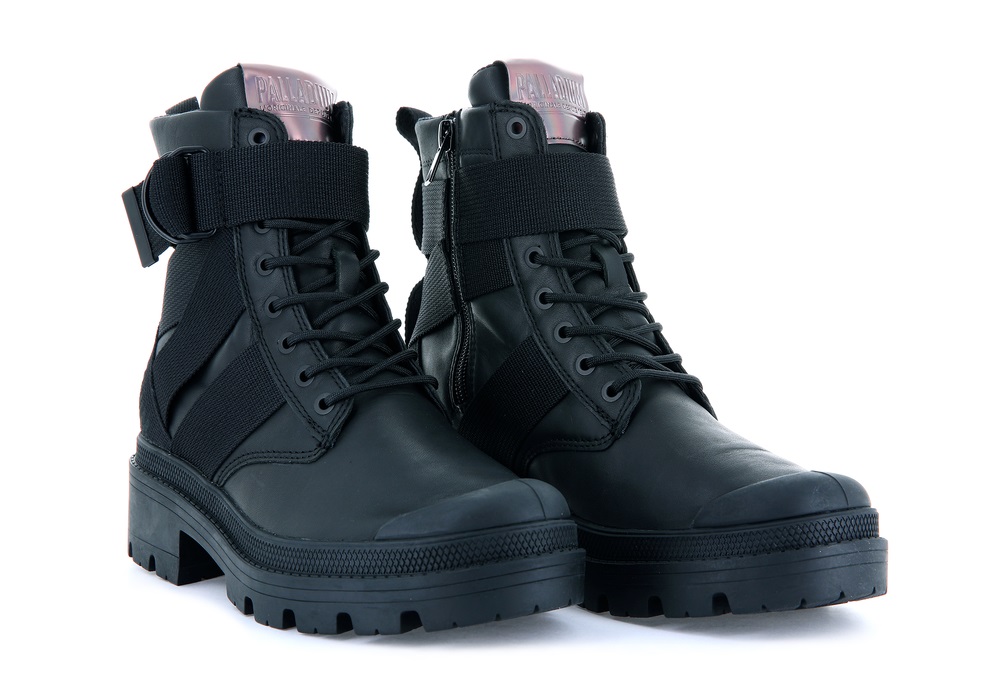 Botas Palladium PALLABASE TACT STR L Mujer Negras | Ecuador-20857