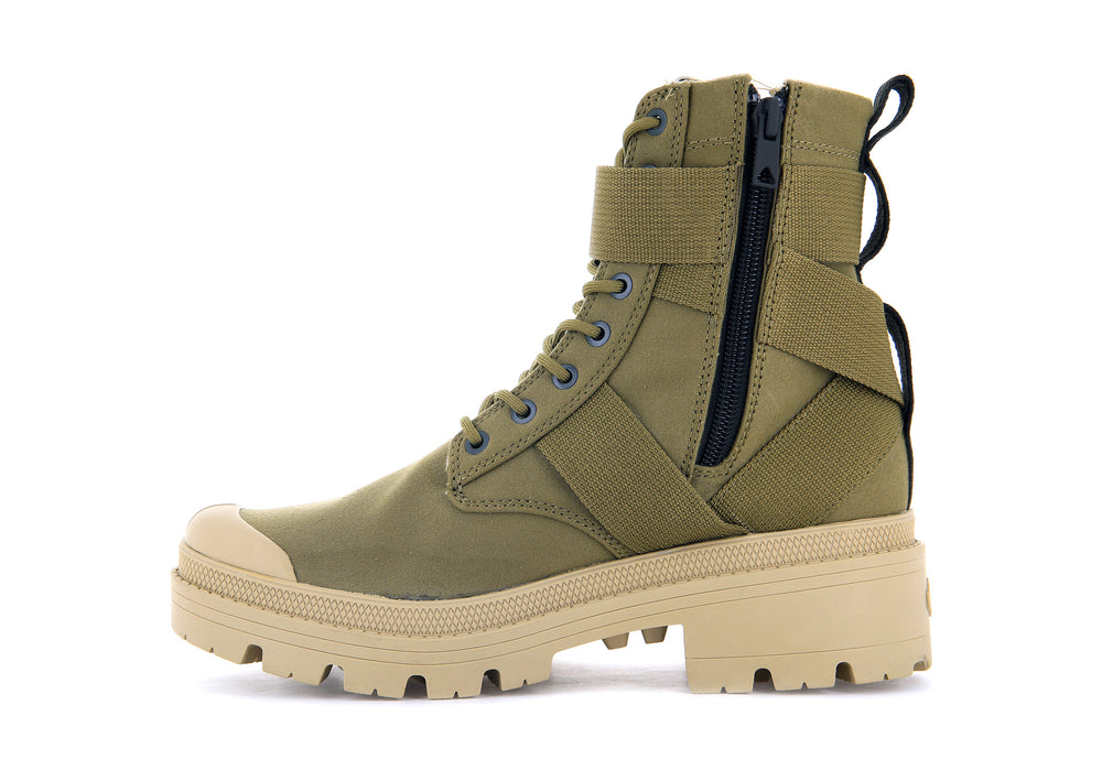 Botas Palladium PALLABASE TACT S TX Mujer Verde Oliva | Ecuador-83176