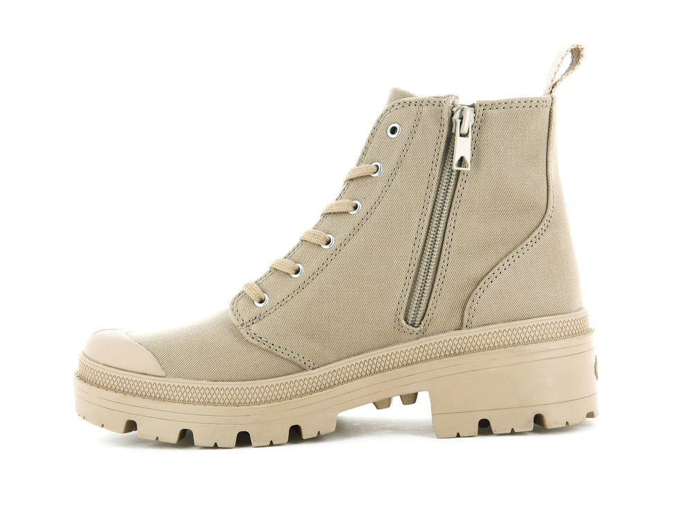 Botas Palladium PALLABASE TWILL Mujer Caramel | Ecuador-27086