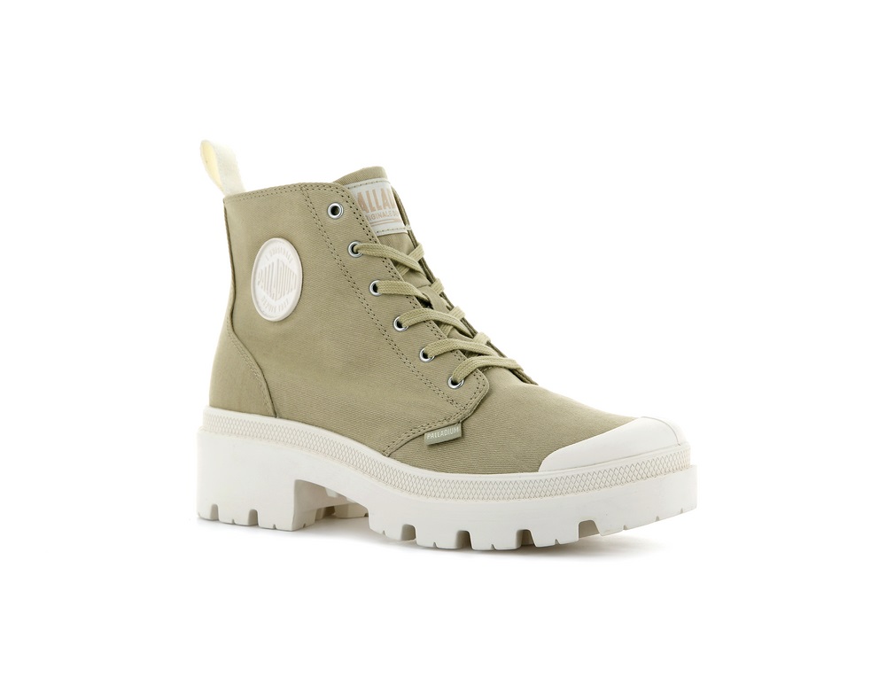 Botas Palladium PALLABASE TWILL Mujer Taupe | Ecuador-48901