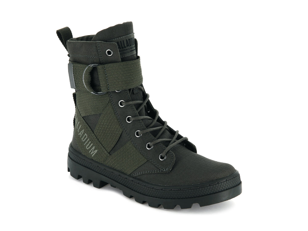 Botas Palladium PALLABOSSE TACT ST TEXTILE Mujer Verde Oliva | Ecuador-45076