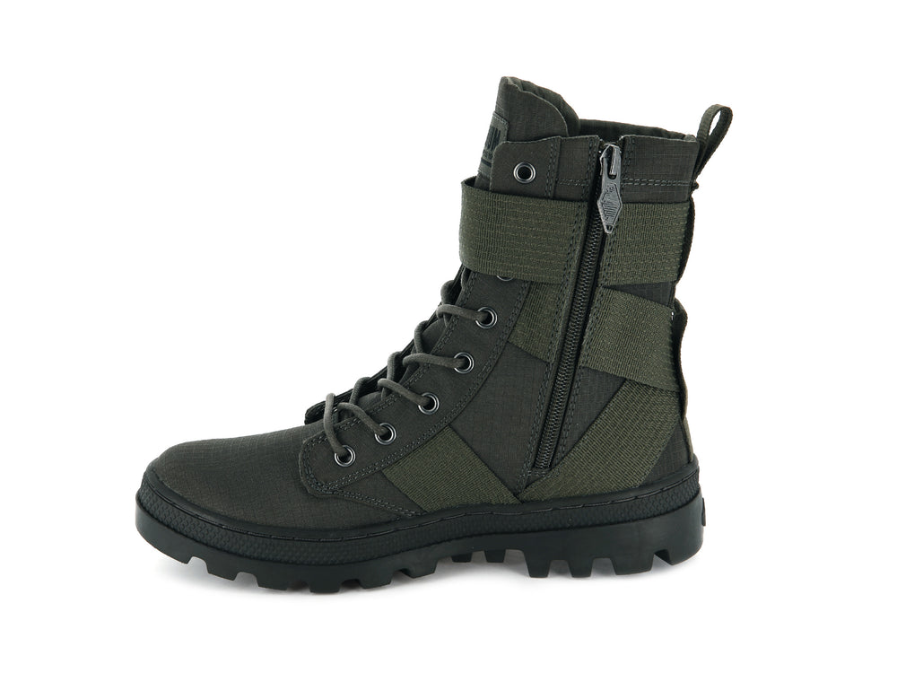 Botas Palladium PALLABOSSE TACT ST TEXTILE Mujer Verde Oliva | Ecuador-45076