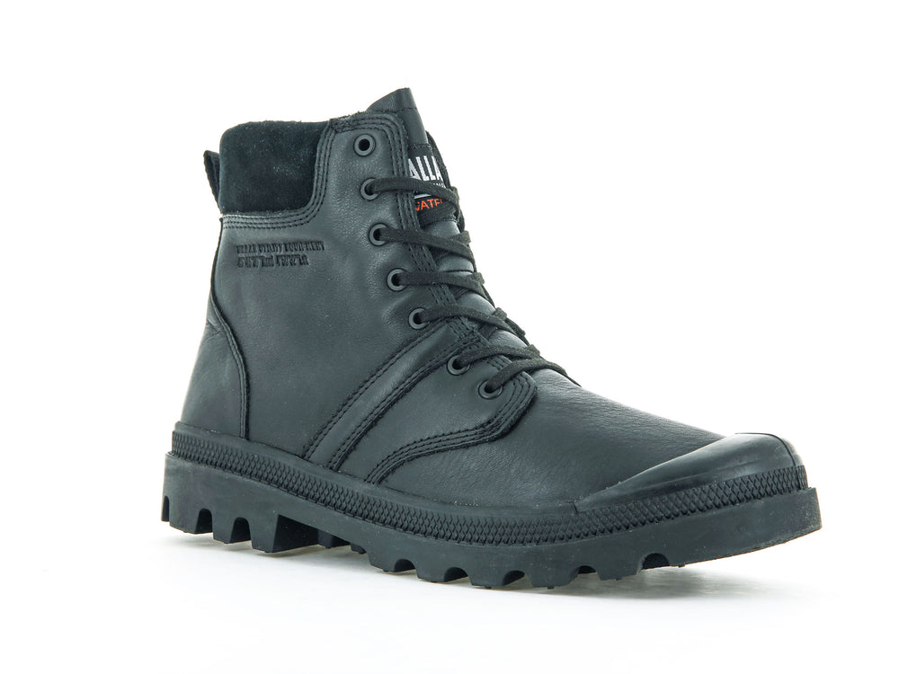 Botas Palladium PALLABROUSSE CUFF WATERPROOF + Mujer Negras | Ecuador-24057