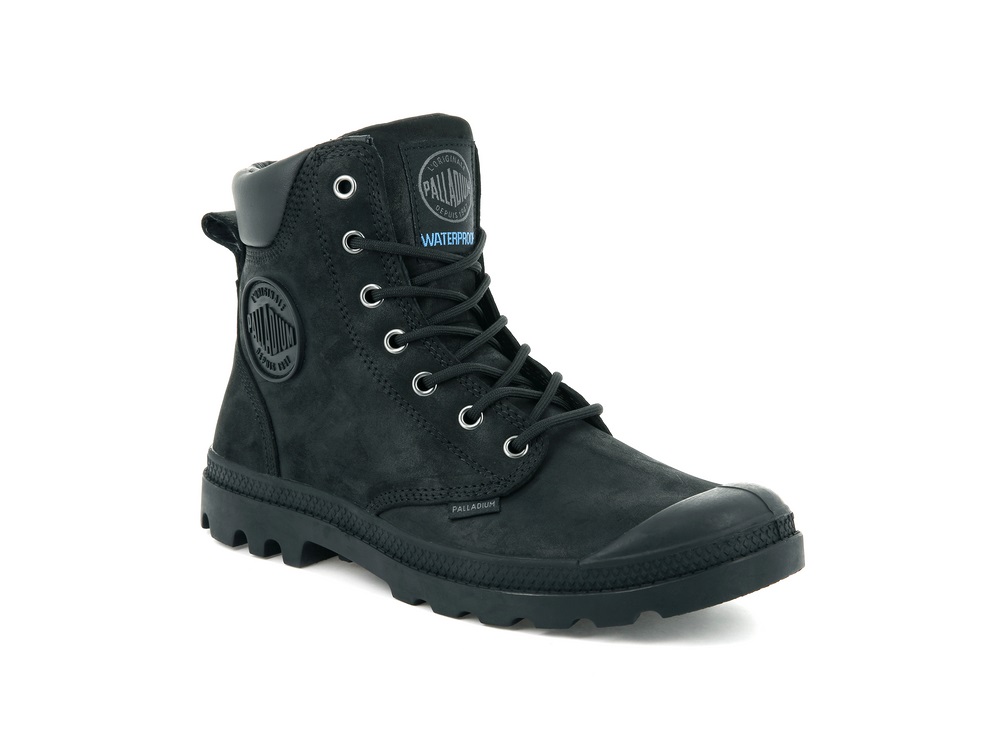 Botas Palladium PAMPA CUFF WP LUX Hombre Negras | Ecuador-52489