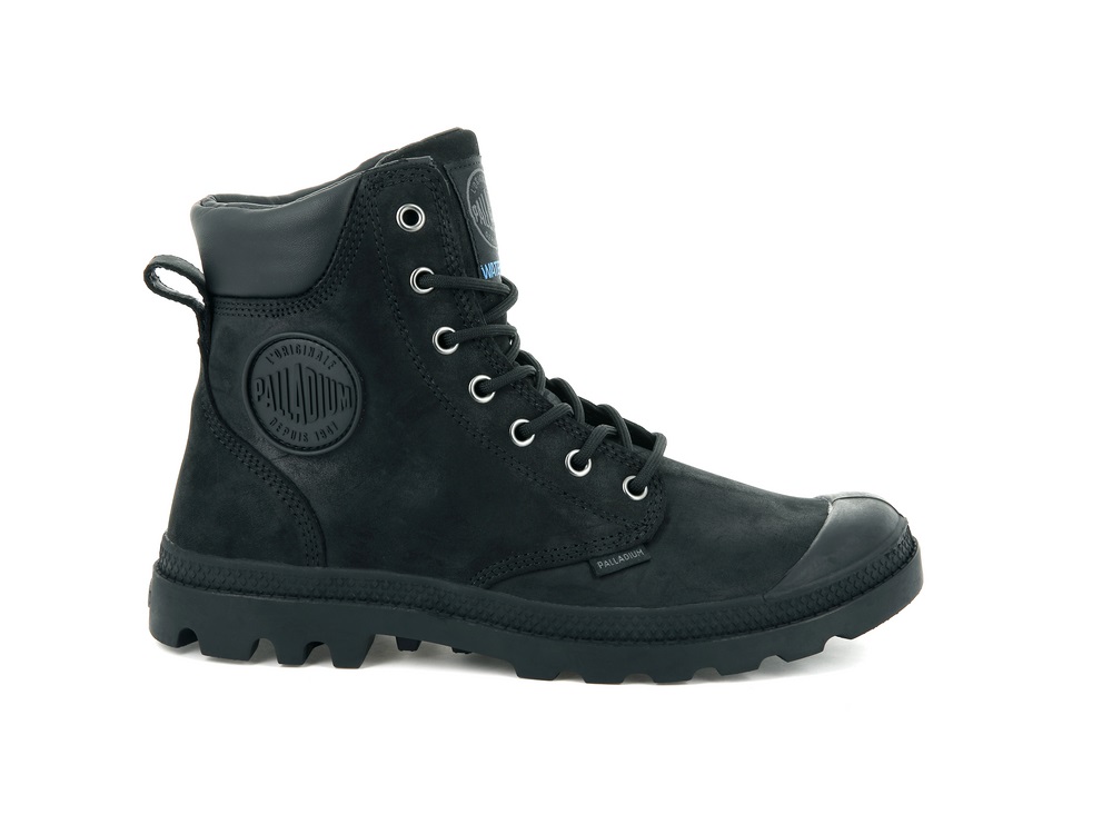 Botas Palladium PAMPA CUFF WP LUX Hombre Negras | Ecuador-52489