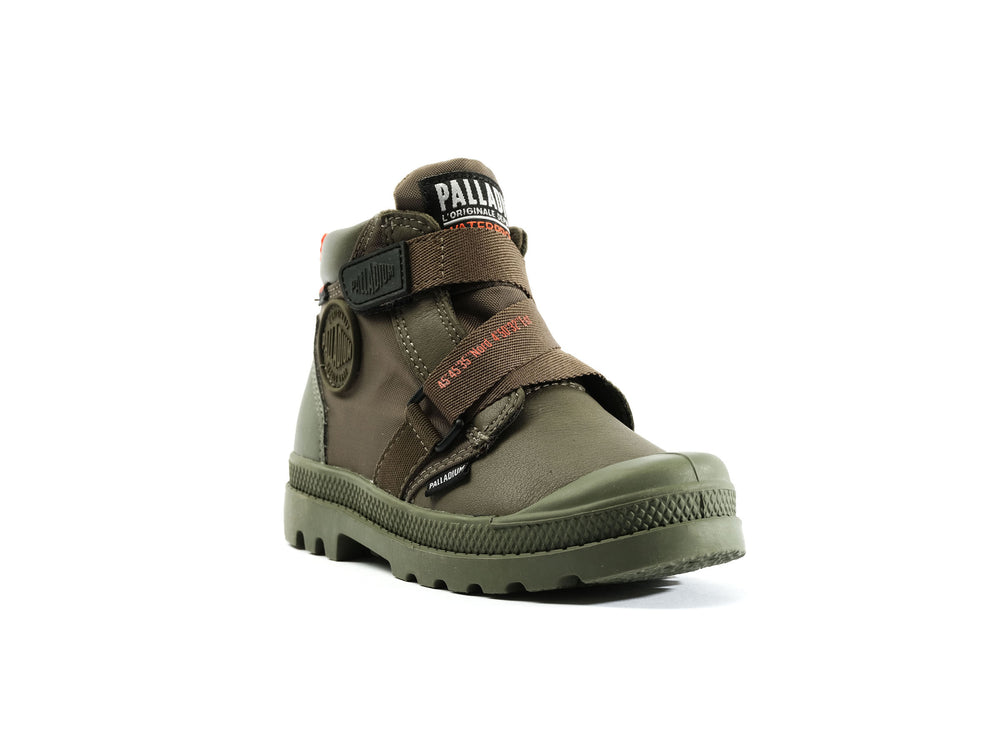 Botas Palladium PAMPA HI CUFFSTR WP+ Niños Verde Oliva | Ecuador-58317