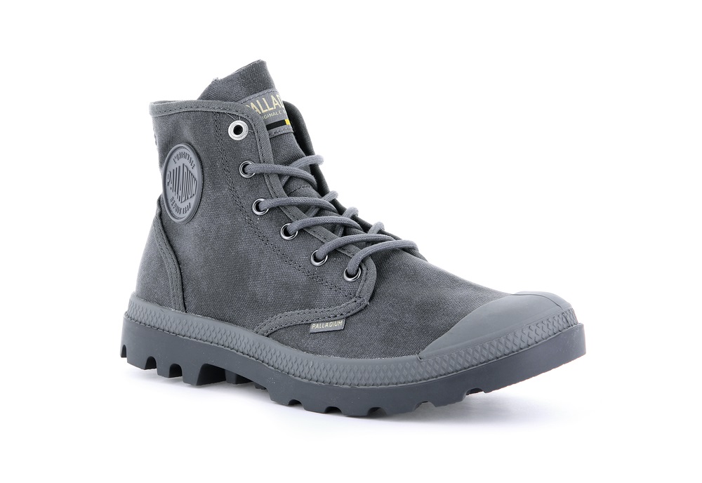 Botas Palladium PAMPA HI WAX Hombre Metal | Ecuador-16342