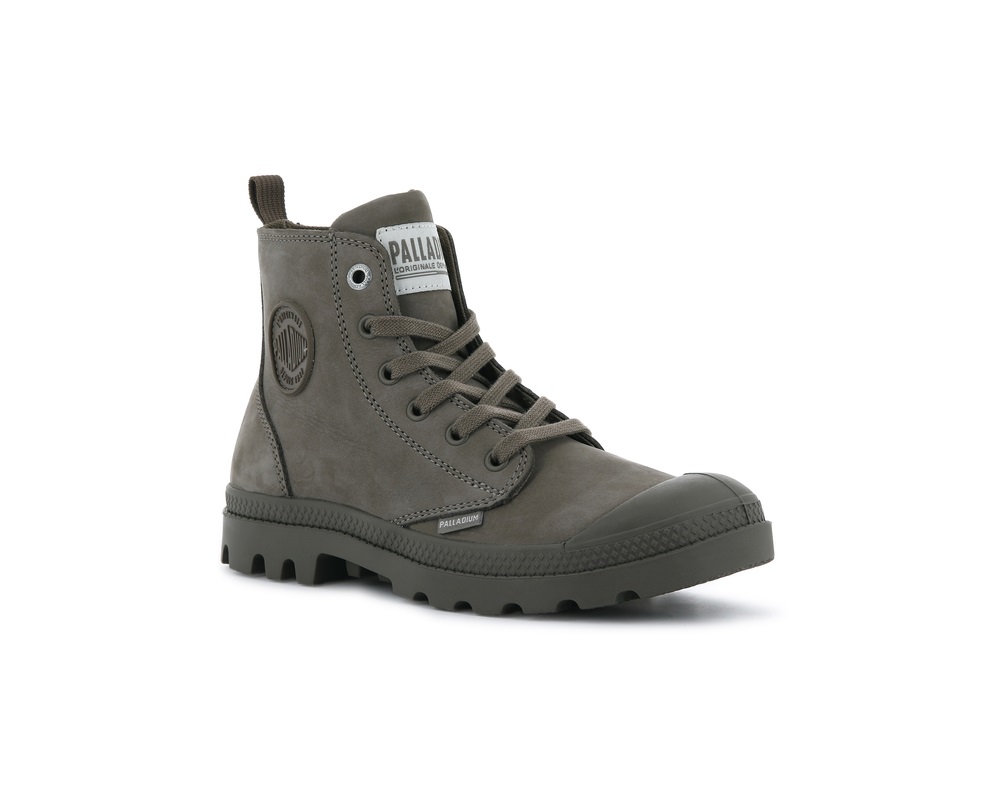 Botas Palladium PAMPA HI ZIP NUBUCK Mujer Taupe | Ecuador-08135