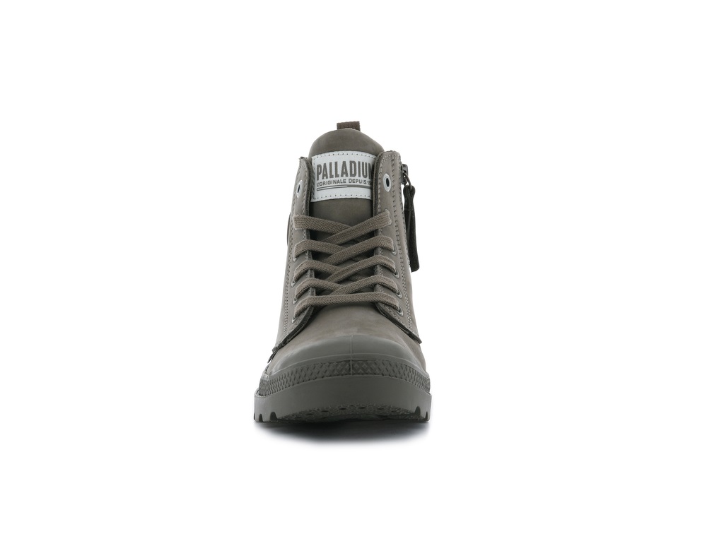 Botas Palladium PAMPA HI ZIP NUBUCK Mujer Taupe | Ecuador-08135