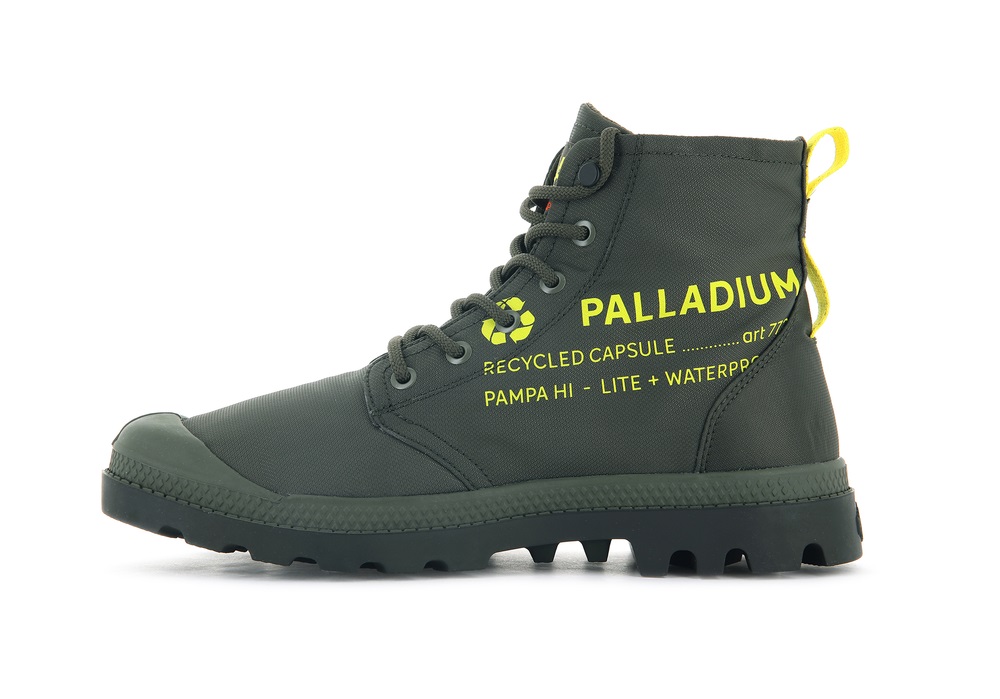 Botas Palladium PAMPA RECYCLE WATERPROOF+ 2 Hombre Verde Oliva | Ecuador-23507