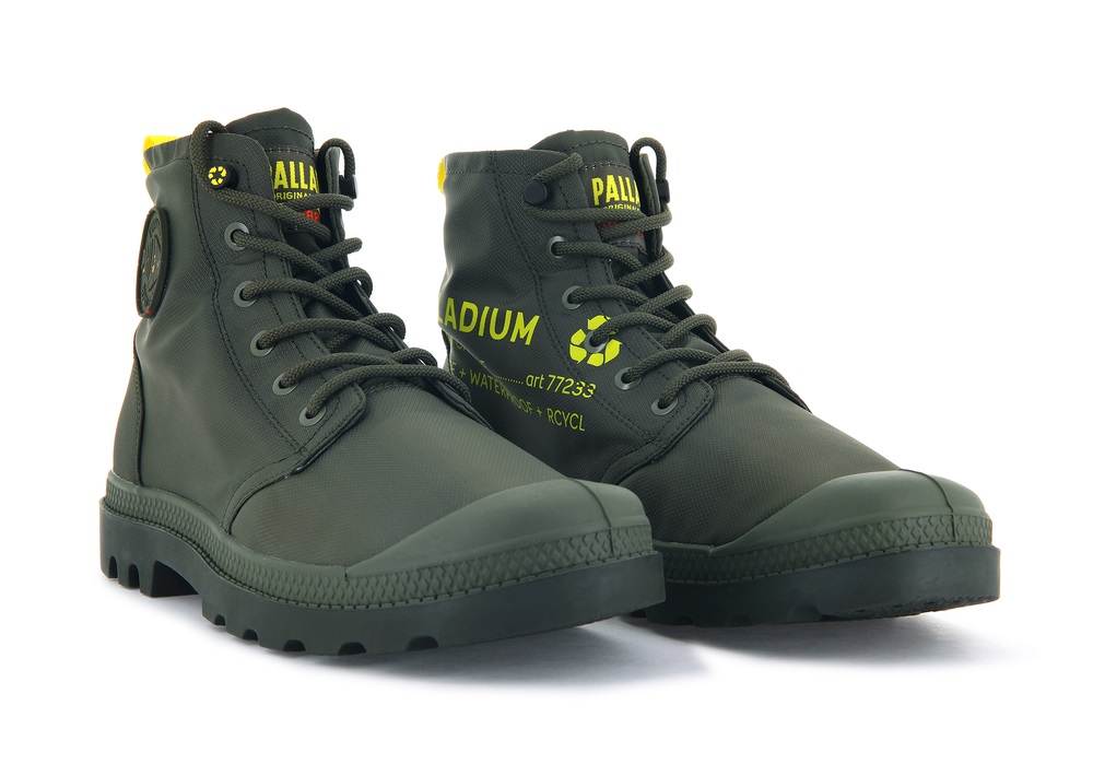 Botas Palladium PAMPA RECYCLE WATERPROOF+ 2 Hombre Verde Oliva | Ecuador-23507