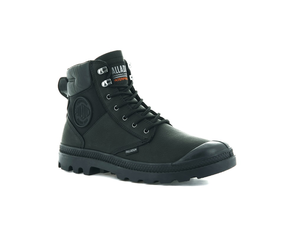 Botas Palladium PAMPA SHIELD WP+ LTH Hombre Negras | Ecuador-48752