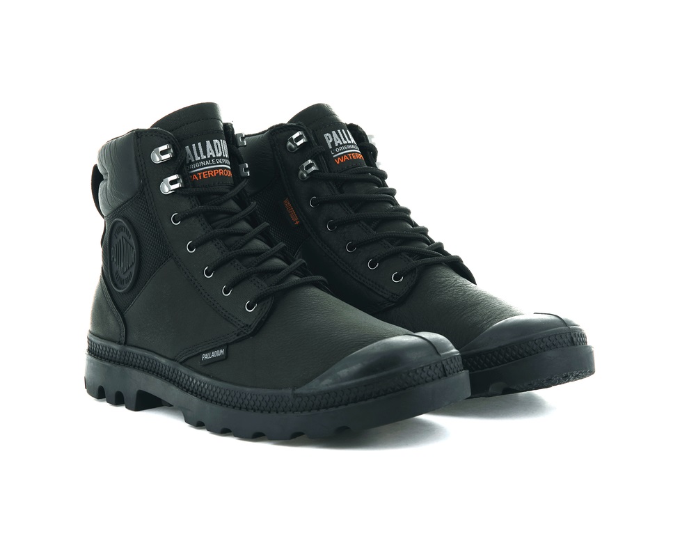 Botas Palladium PAMPA SHIELD WP+ LTH Hombre Negras | Ecuador-48752