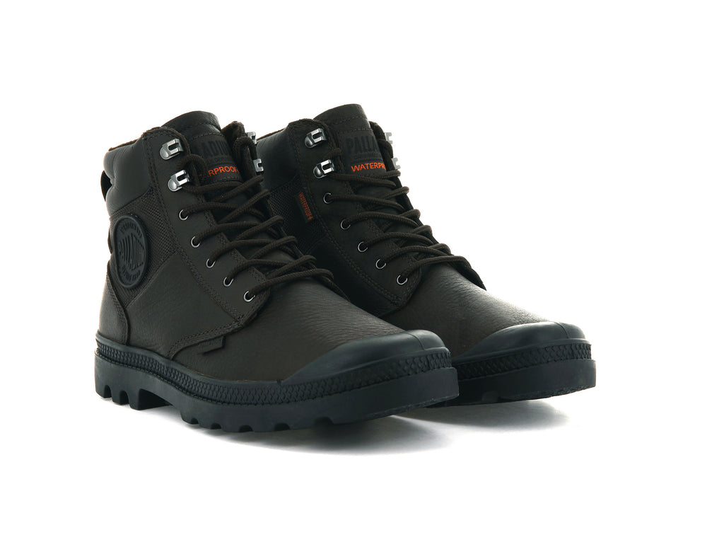 Botas Palladium PAMPA SHIELD WP+ LTH Hombre Marrones Oscuro | Ecuador-82704