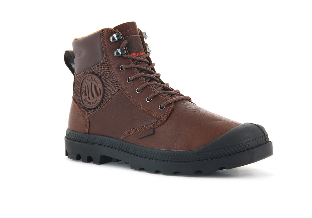 Botas Palladium PAMPA SHIELD WP+ LTH Mujer Mahogany | Ecuador-40958