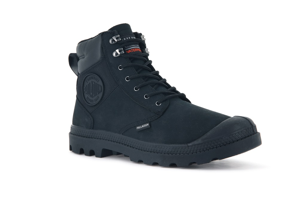 Botas Palladium PAMPA SHIELD WP+ LUX Hombre Negras | Ecuador-49175