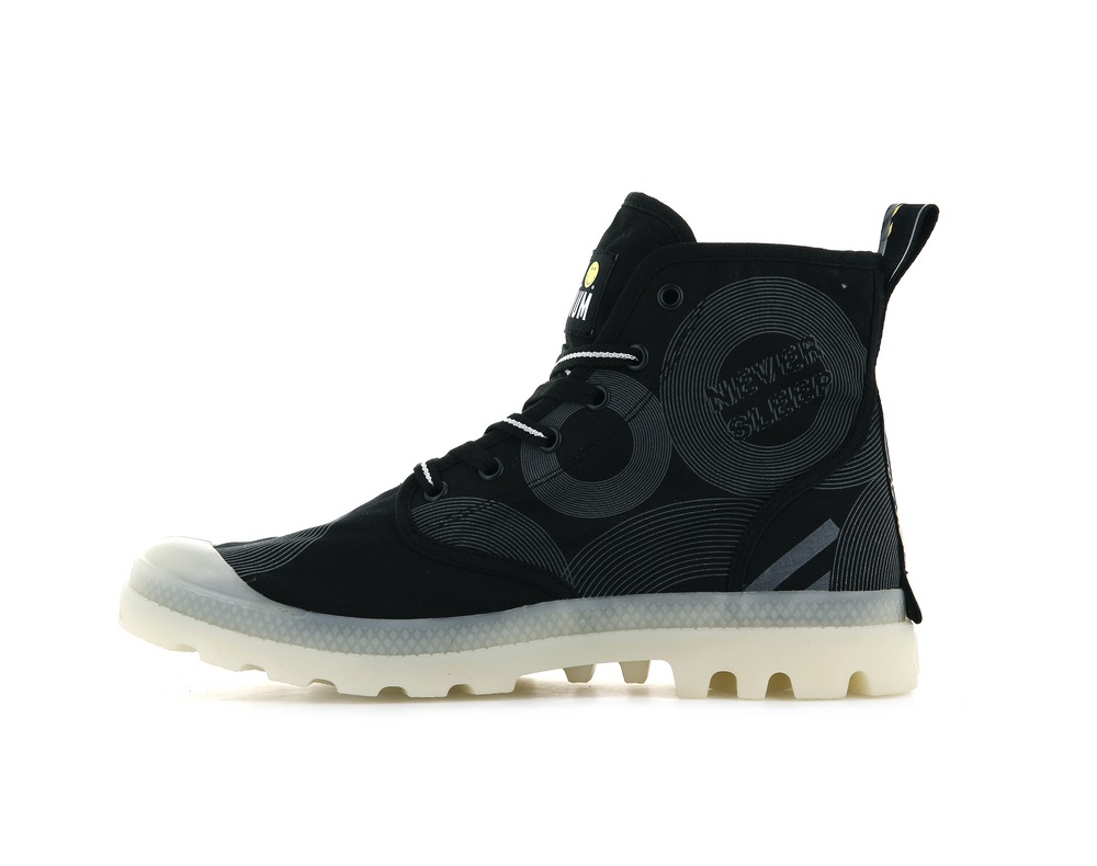 Botas Palladium PAMPA SMILEY GITD Hombre Gris Oscuro | Ecuador-53670