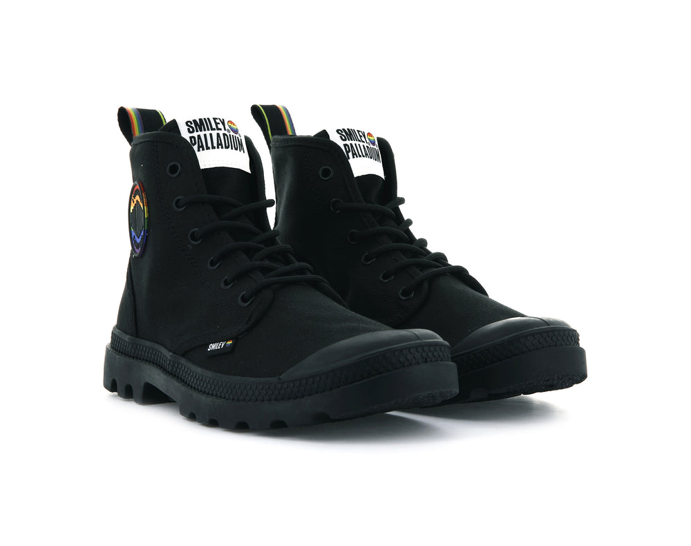 Botas Palladium PAMPA SMILEY PRIDE Hombre Negras | Ecuador-87340