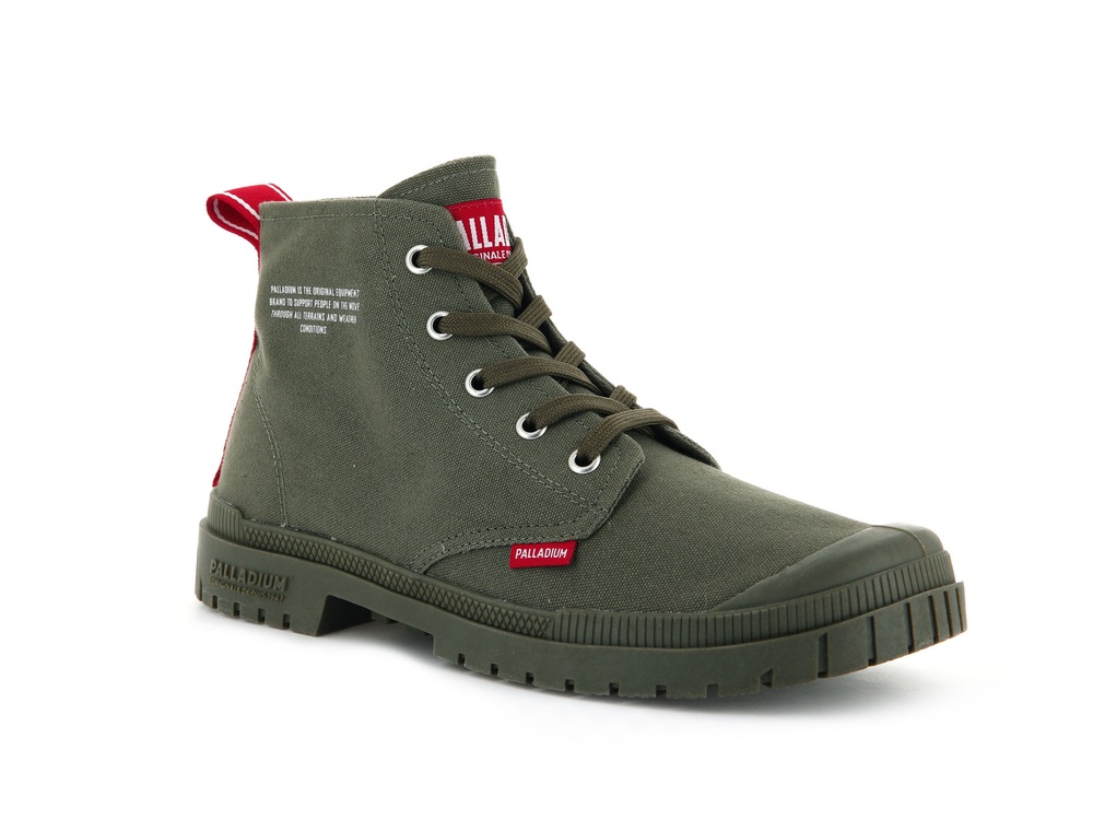 Botas Palladium PAMPA SP20 DARE Hombre Verde Oliva | Ecuador-32516