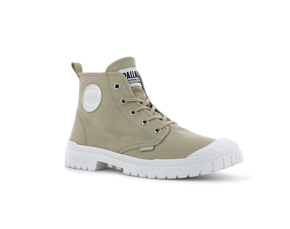 Botas Palladium PAMPA SP20 HI CANVAS Mujer Warm Sand | Ecuador-31976