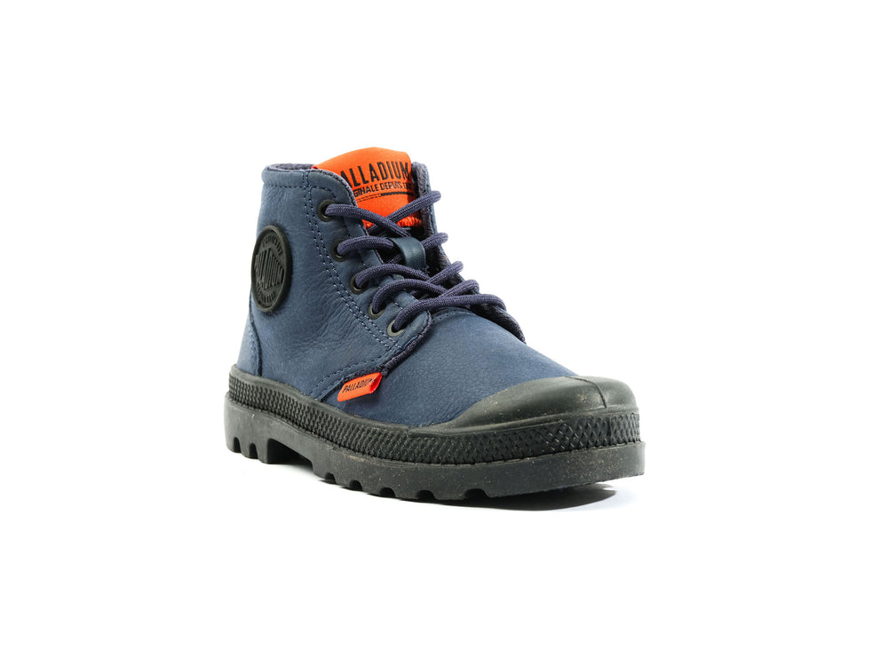 Botas Palladium PAMPA SUPPLY LEATHER Niños Indigo | Ecuador-36907