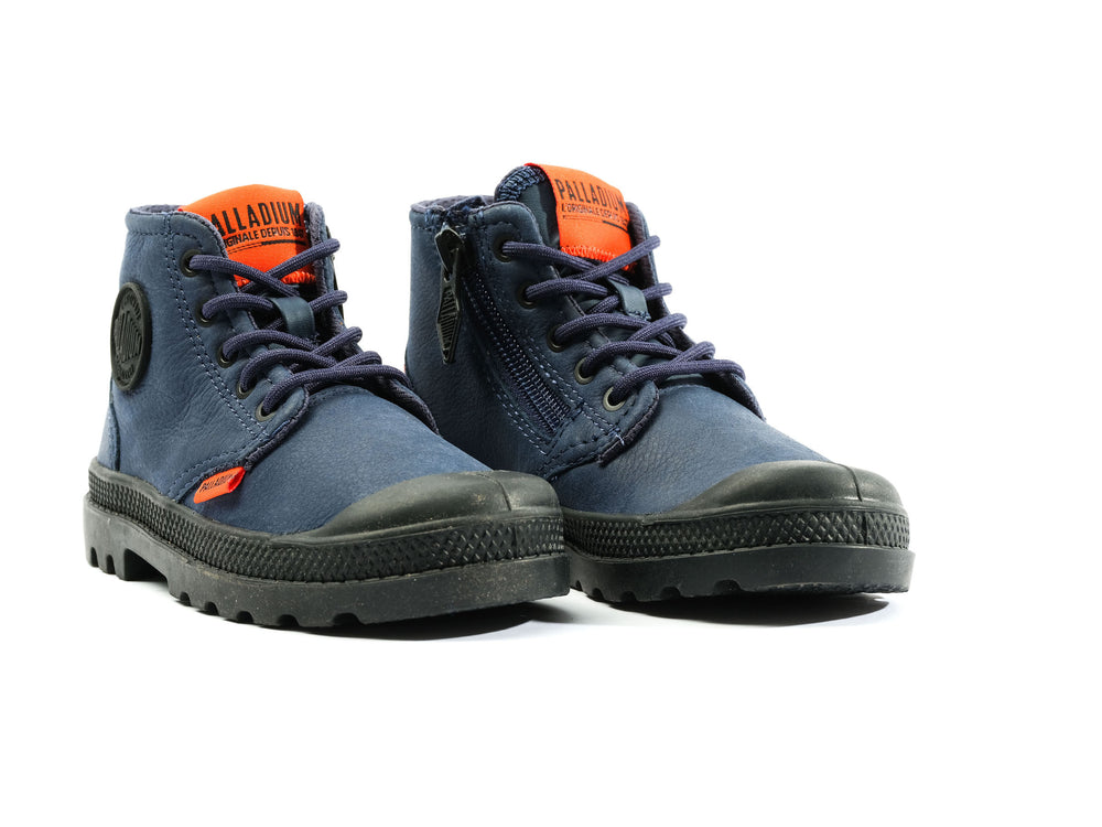 Botas Palladium PAMPA SUPPLY LEATHER Niños Indigo | Ecuador-36907