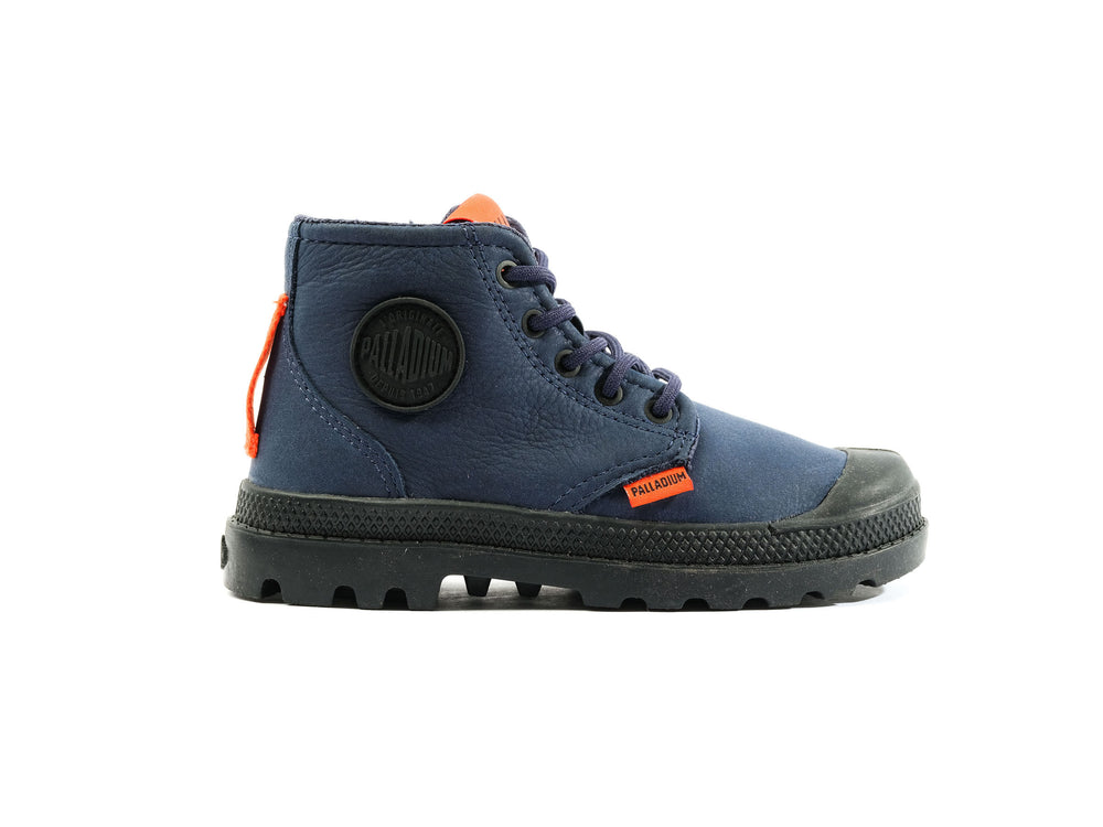 Botas Palladium PAMPA SUPPLY LEATHER Niños Indigo | Ecuador-36907