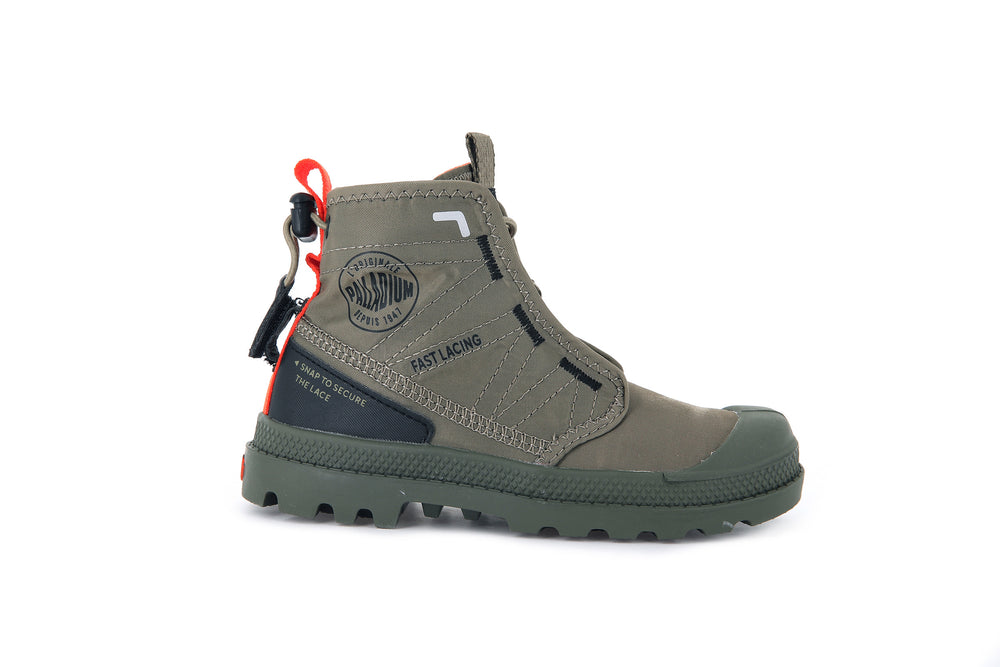 Botas Palladium PAMPA TRAVEL Niños Verde | Ecuador-72605