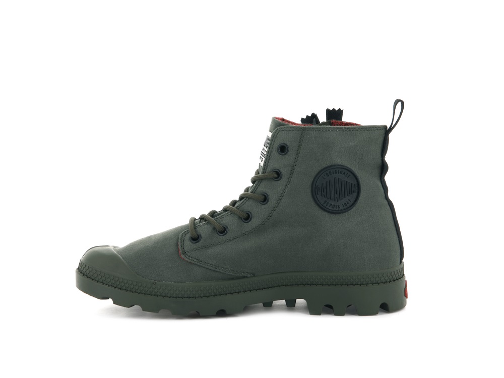 Botas Palladium PAMPA UNZIPPED Hombre Verde Oliva | Ecuador-68059