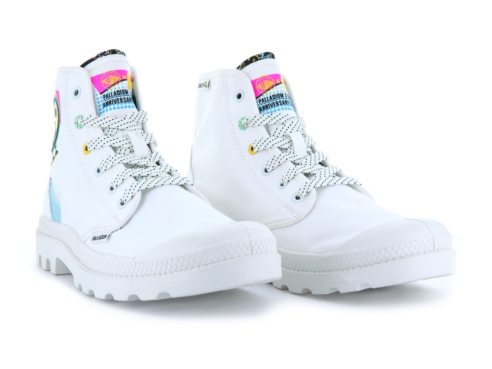 Botas Palladium PAMPA X SMILEY 1990 Hombre Blancas | Ecuador-91582