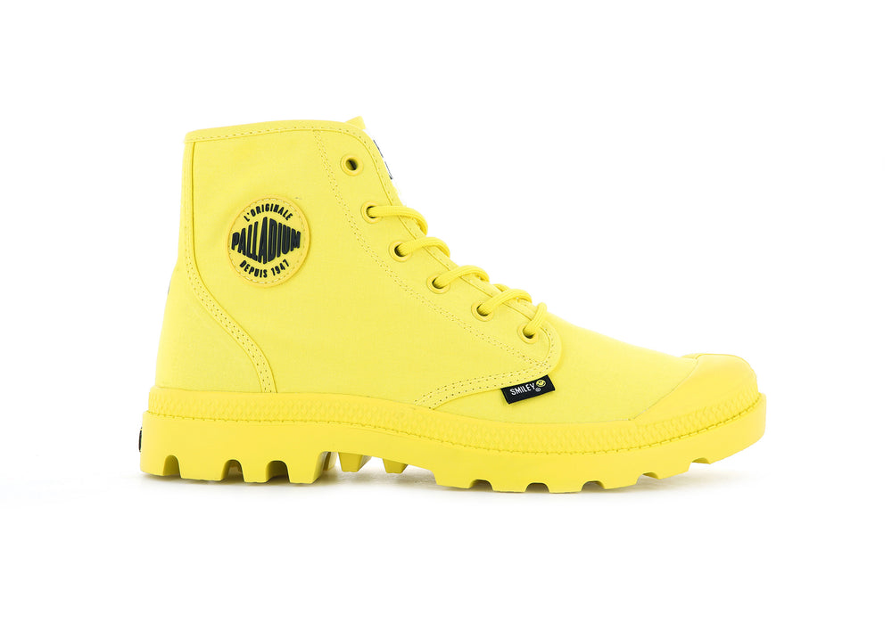 Botas Palladium SMILEY ® PAMPA HI BE KIND Mujer Amarillo | Ecuador-53971