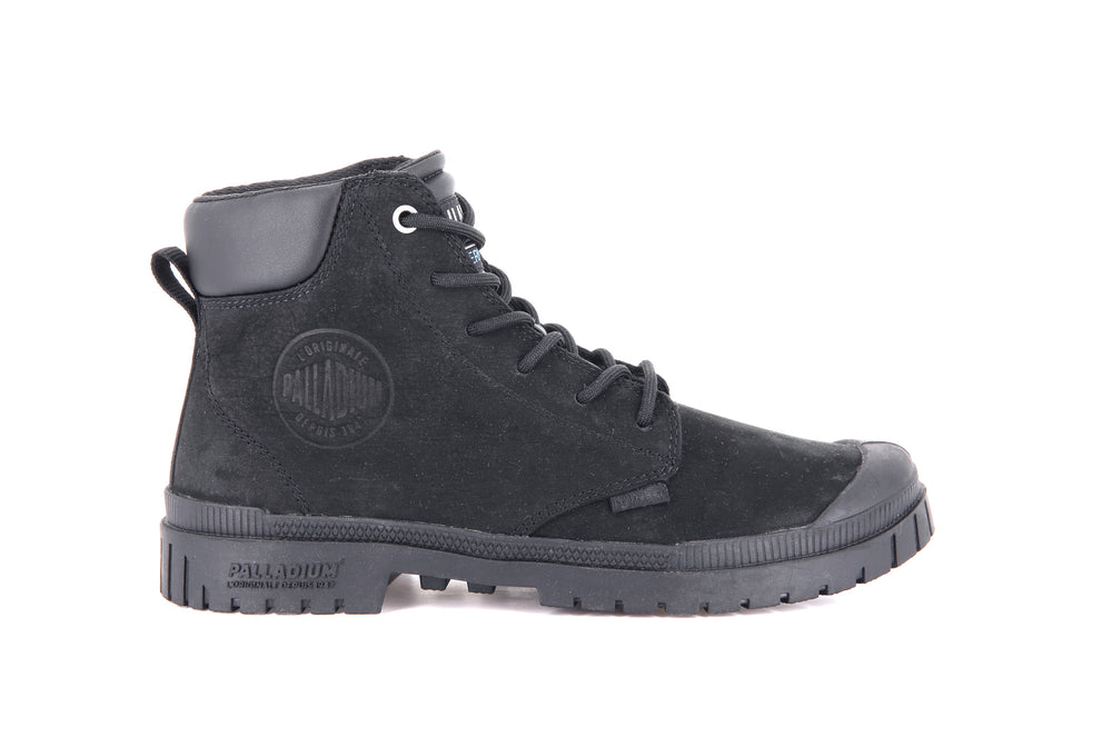 Botas Palladium SP20 CUFF LEATHER WATERPROOF Hombre Negras | Ecuador-31562