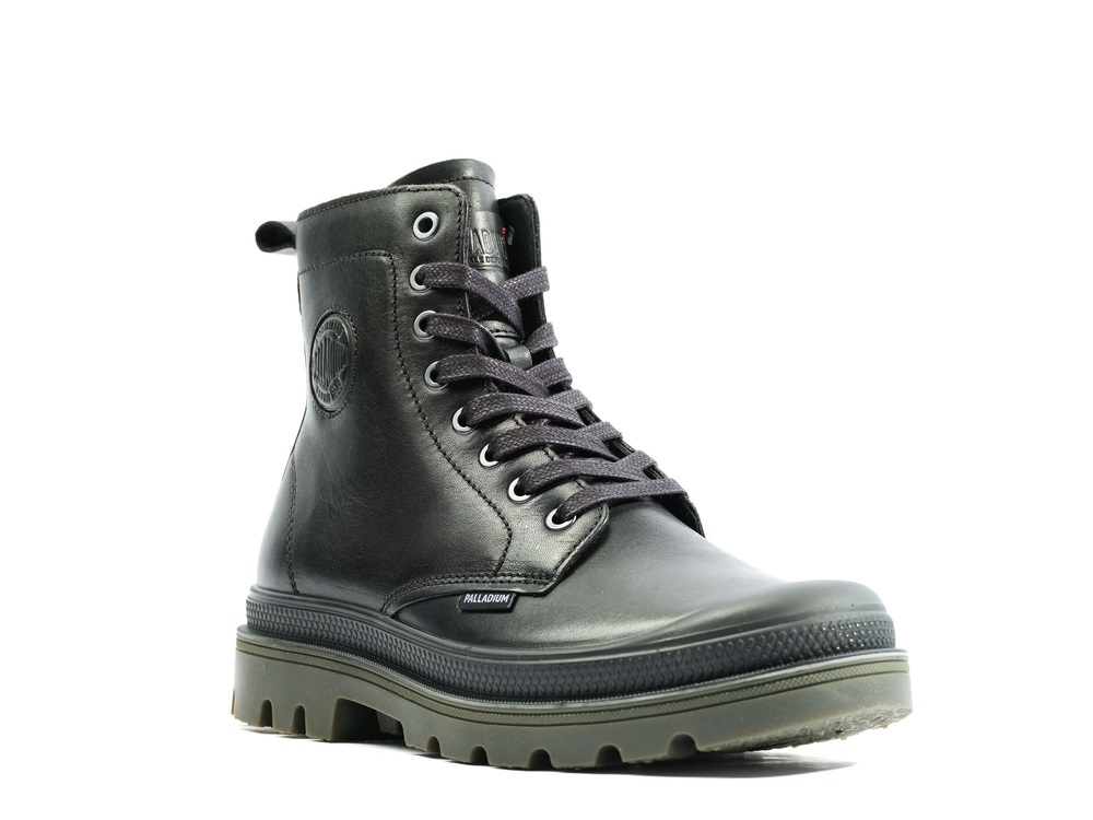 Botas De Invierno Palladium PAMPA ATELIER HI LEATHER Mujer Negras | Ecuador-21908