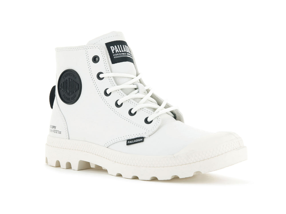 Botas De Invierno Palladium PAMPA HI SUPPLY LEATHER Hombre Blancas | Ecuador-39627