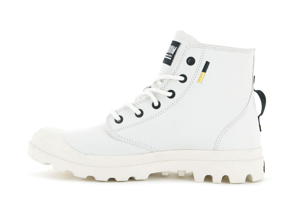 Botas De Invierno Palladium PAMPA HI SUPPLY LEATHER Hombre Blancas | Ecuador-39627