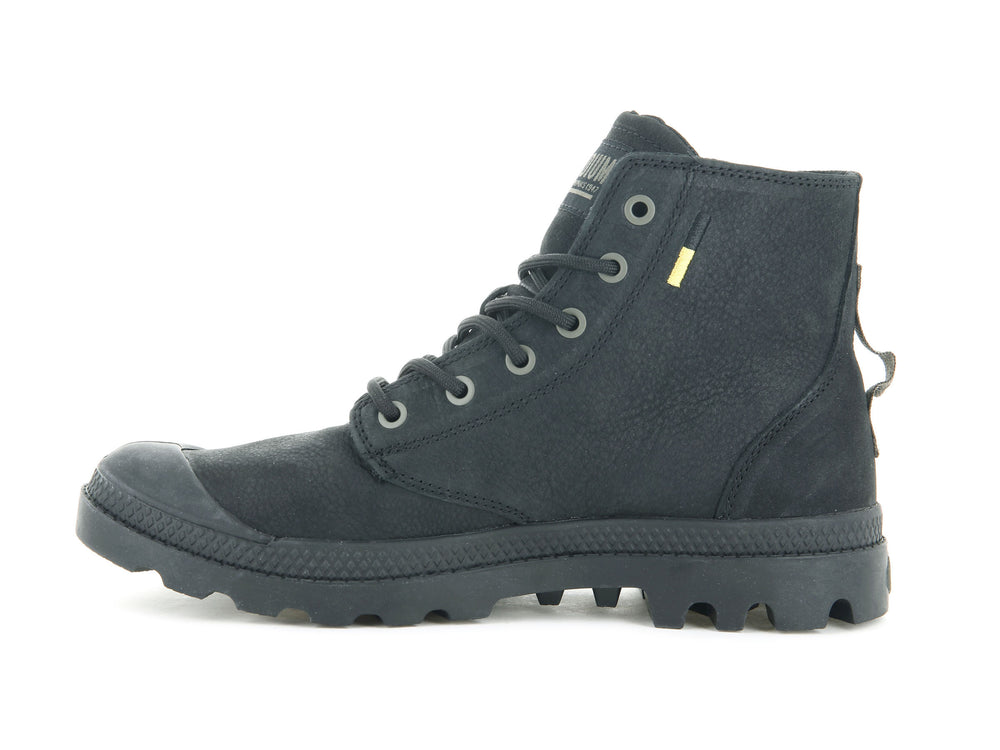 Botas De Invierno Palladium PAMPA HI SUPPLY LEATHER Mujer Negras | Ecuador-76830