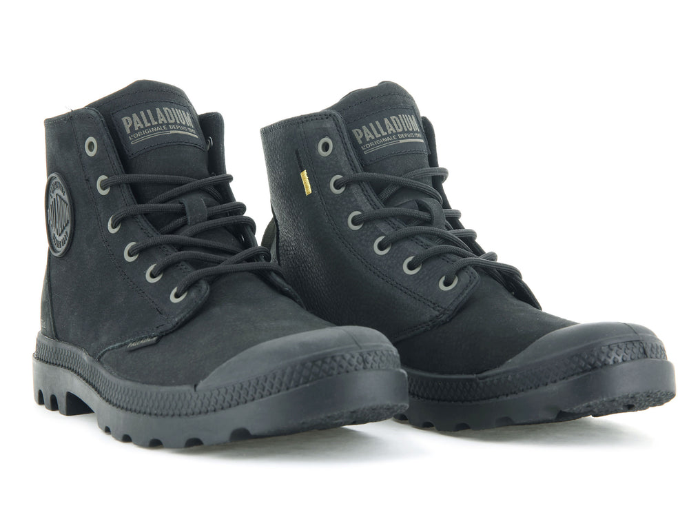 Botas De Invierno Palladium PAMPA HI SUPPLY LEATHER Mujer Negras | Ecuador-76830