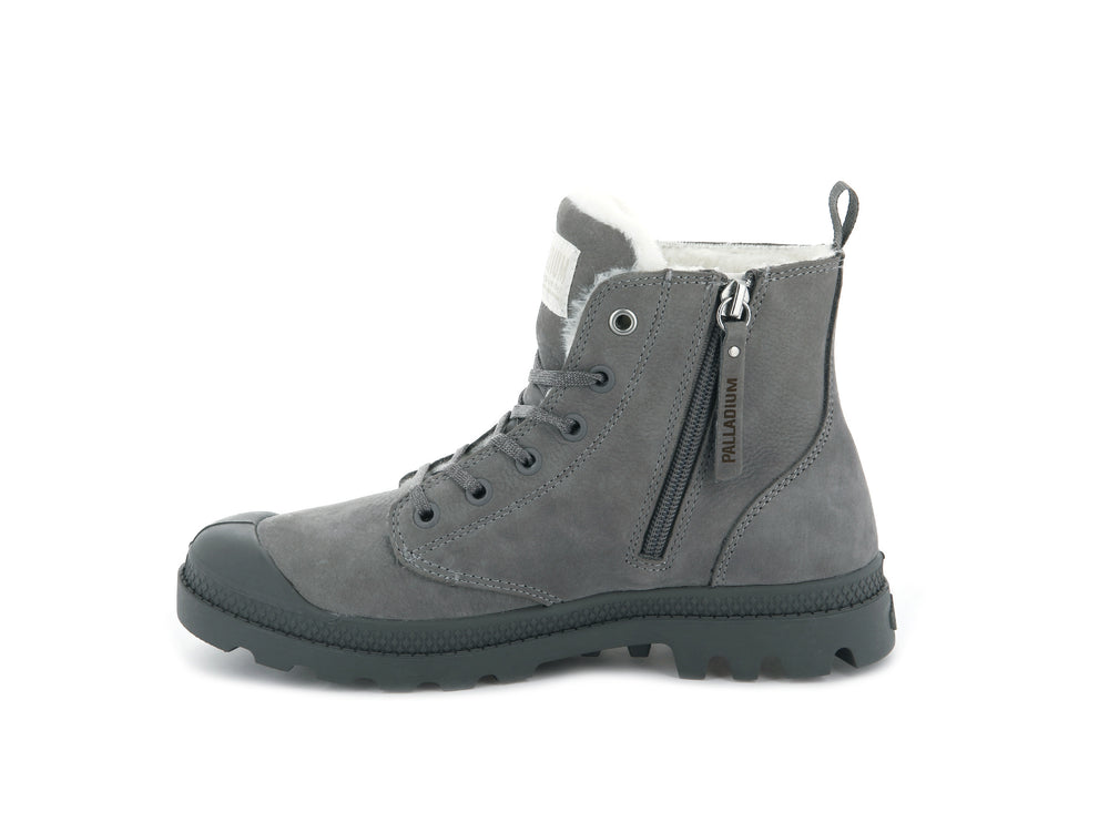 Botas De Invierno Palladium PAMPA HI ZIP WL Mujer Gris | Ecuador-78913