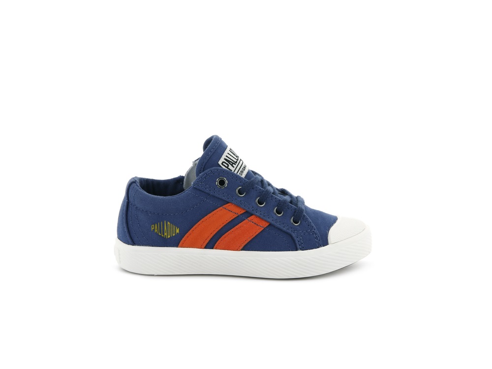 Zapatillas Palladium PALLAFLAME LOW CANVAS Niños Azules Claro Blancas | Ecuador-28317