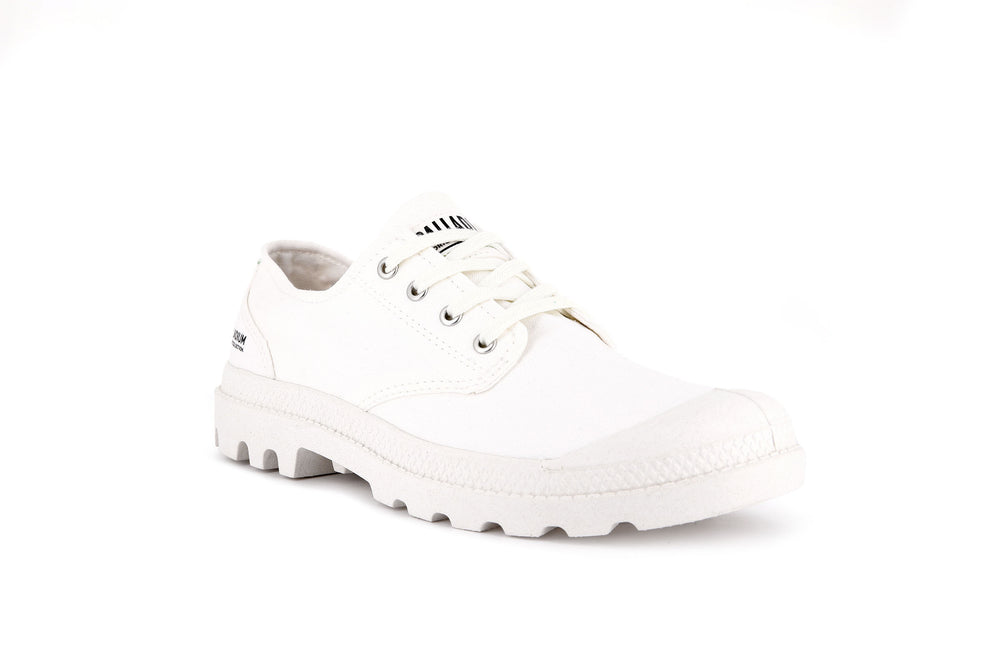 Zapatillas Palladium PAMPA OXFORD ORGANIC II Hombre Blancas | Ecuador-09423