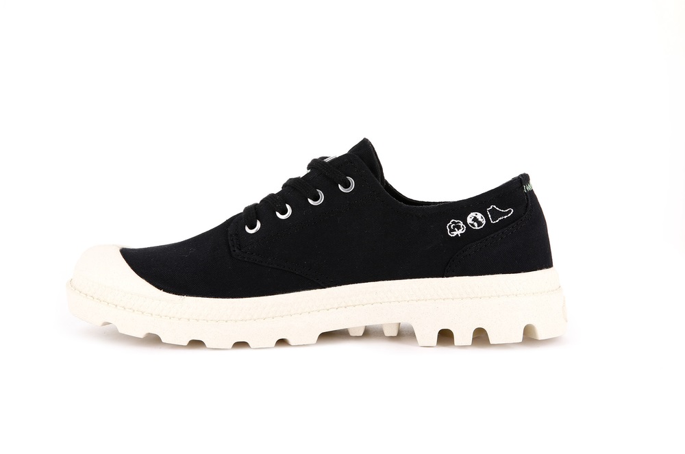 Zapatillas Palladium PAMPA OXFORD ORGANIC II Mujer Negras | Ecuador-23641