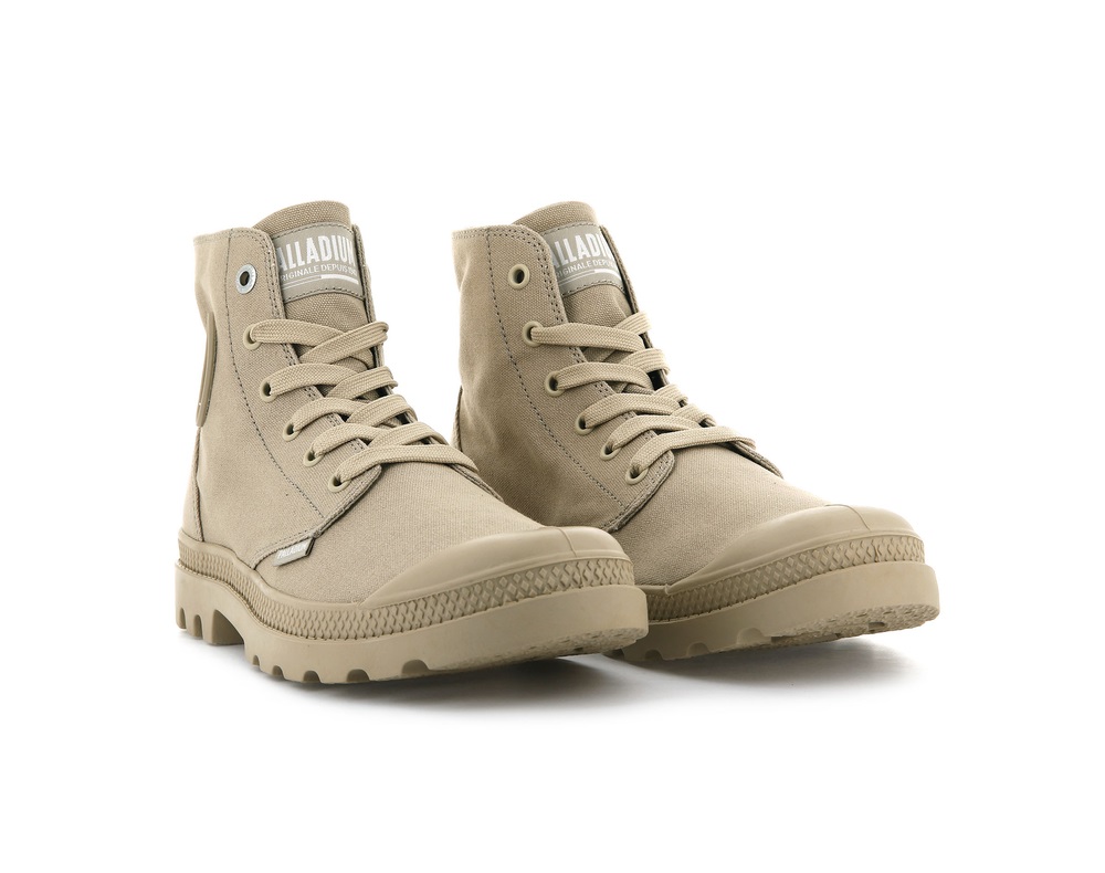 Zapatos Altas Palladium MONO CHROME Hombre Warm Sand | Ecuador-74316