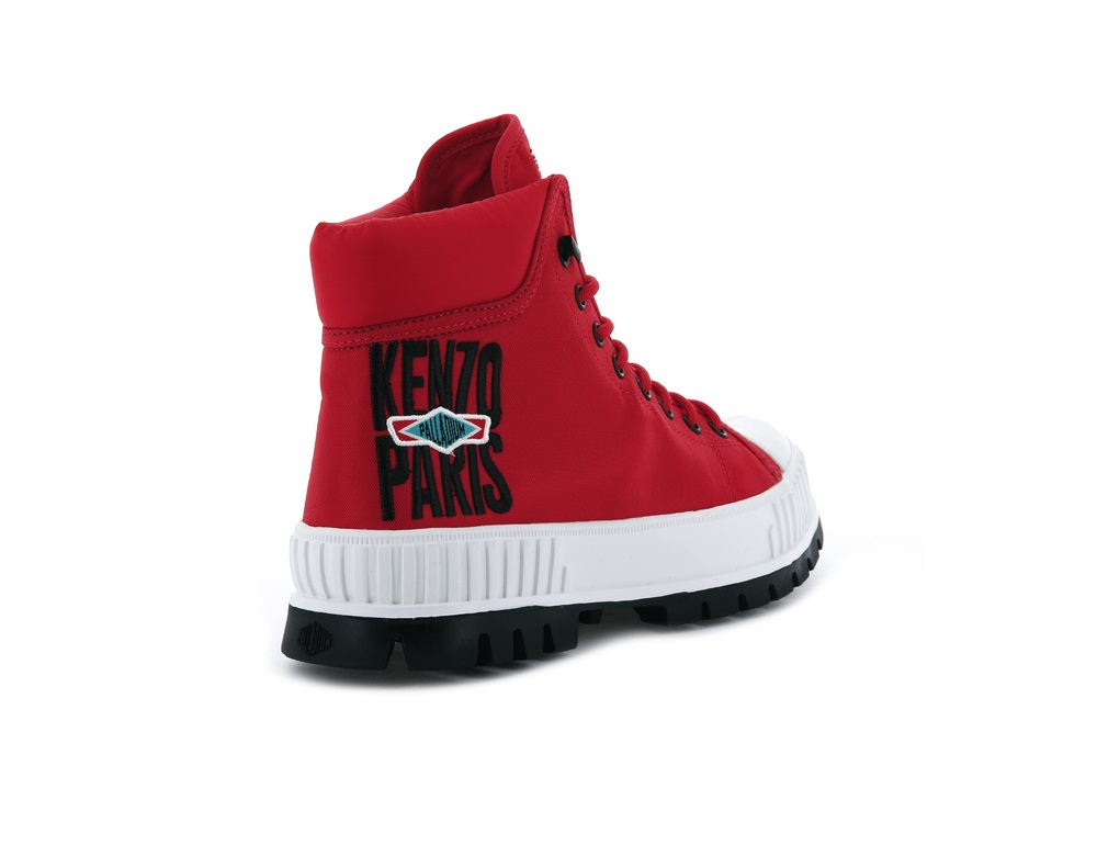 Zapatos Altas Palladium PALLASHOCK HI BY KENZO Mujer Rojas | Ecuador-03478