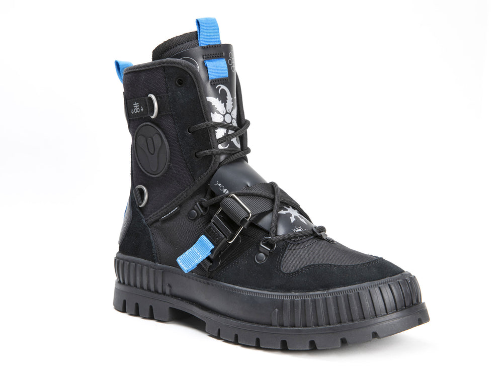 Zapatos Altas Palladium PALLASHOCK WITCH QUEEN X DESTINY Mujer Negras | Ecuador-69425