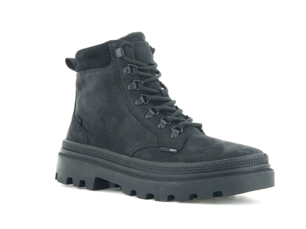 Zapatos Altas Palladium PALLATROOPER HIKER NUBUCK Mujer Negras | Ecuador-37461