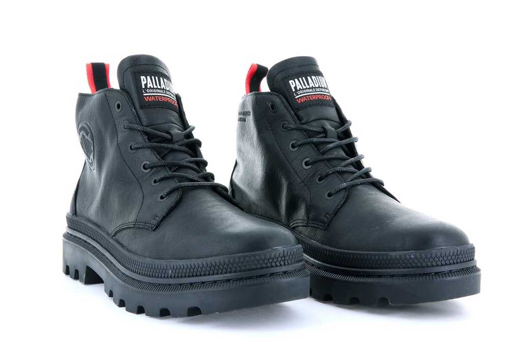 Zapatos Altas Palladium PALLATROOPER HI WP+ Hombre Negras | Ecuador-24761