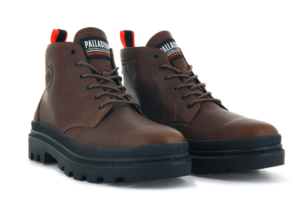 Zapatos Altas Palladium PALLATROOPER HI WP+ Hombre Marrones | Ecuador-92713