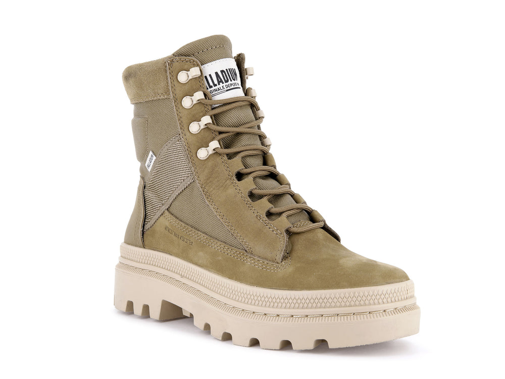 Zapatos Altas Palladium PALLATROOPER TACTICAL Hombre Verde Oliva | Ecuador-62049